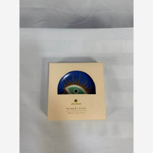 Hand Painted Evil Eye Porcelain Trinket Dish - Picture 3 of 3